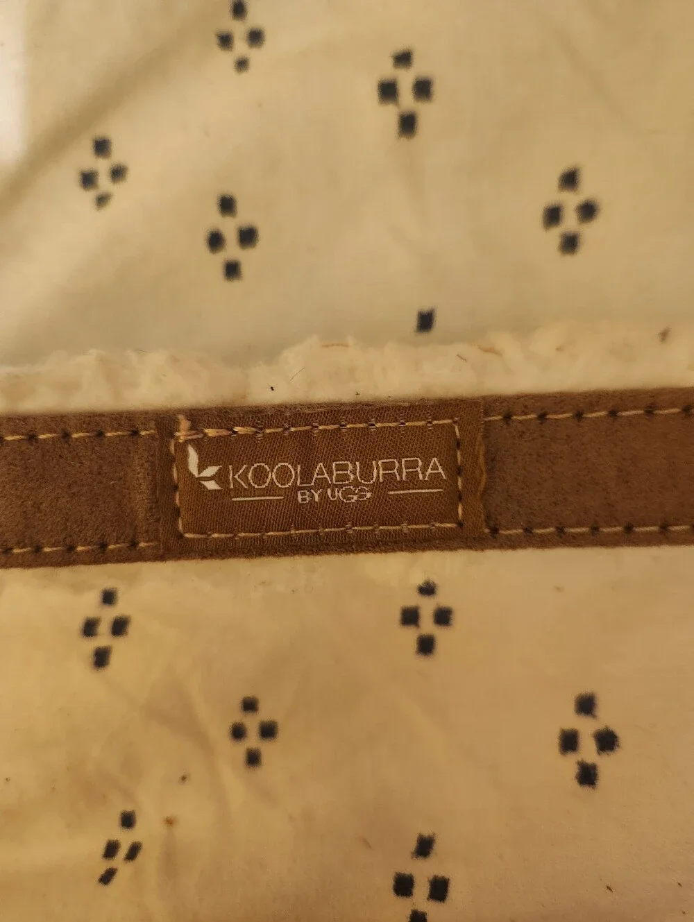 Koolaburra chestnut suede shearling dog collar. Small never worn.